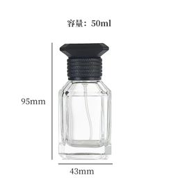 thumbnail for Spot Fine Mist Perfume Bottle Empty Bottle with Labeling Area Hydrating Glass Spray Bottle Thick Bottom Push-Type Bare Bottle Essence