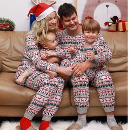 thumbnail for Amazon eBay Hot Sale Foreign Trade European and American Christmas Printing New Parent-child Home Set Pajamas