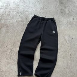 thumbnail for Calças retas soltas retrô milenar, calças esportivas masculinas, pernas personalizadas, zíper, design bordado, hip-hop, harajuku.