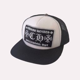 thumbnail for New Trendy Ch Crochet Hat Embroidered Fashion Hip-Hop Sunshade Mesh Hat Women Pingyang Baseball Cap Letter Travel