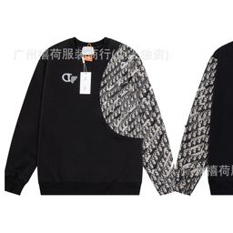 thumbnail for Cross-border correct version of high-quality D Dijia 25S new chest patch pocket print LOGO embroidered sweatshirt long sleeves