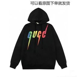thumbnail for New ancient GU full print qi CCI velcro hooded sweatshirt net red ins top clothes long sleeved top jacket