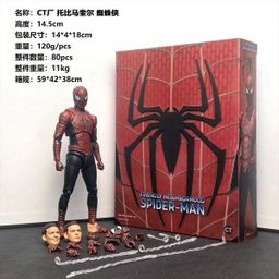 thumbnail for CT Factory SHF Toby Marquill Black Suit Spider-man Hero Invasive Movable Figure Model Toy Boxed