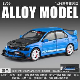 thumbnail for Authentic Authorized 1:24 Mitsubishi Evo Modified Version Alloy Car Model Artificial Car Sports Car Boy Toy Car