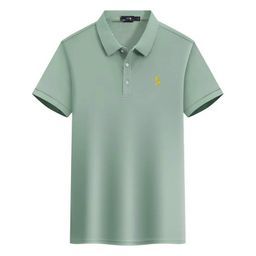 thumbnail for Cross-Border Men&#039s Short-Sleeved European Size Rl Embroidered T-Shirt Men&#039s Polo Shirt Lapel Pony Logo Top Polo Shirt
