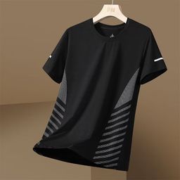 thumbnail for Cheap Work Clothes Men's Thin Ice Silk Summer Breathable Sports Sweatshirt Site Workers Quick-drying Short-sleeved T