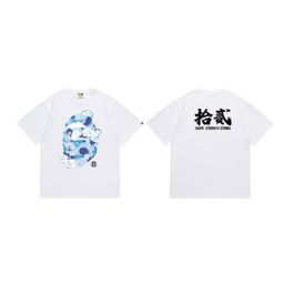 thumbnail for Cross-Border Wholesale Trendy Brand Bape 240g Half-Sleeved Ape Head Short-Sleeved Shark Top T-Shirt Supply