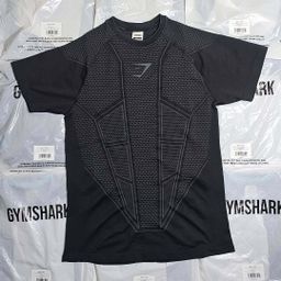 thumbnail for GYMSHARK ONYXV1 Men's T-shirt, Fitness Elastic Crew Neck Short Sleeve Tight Cross-Border Training Top