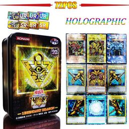 thumbnail for English cards: Iron box, laser Yu-Gi-Oh foil card, 72 cards, blue-eyed white dragon, bronzing yugioh card