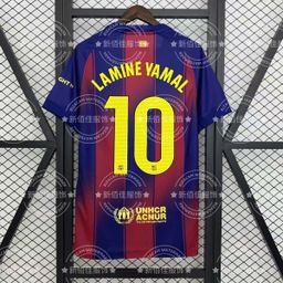 thumbnail for Wholesale 25-26 Barca jersey No. 10 Yamal No. 8 Pedri No. 9 Lewandowski La Liga football jersey
