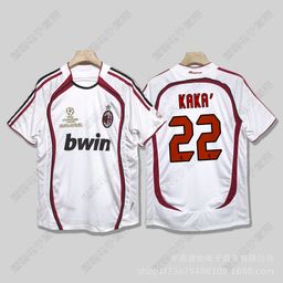 thumbnail for Serie A classic team retro football jersey AC Milan Caca Inter Milan home and away short-sleeved football jersey