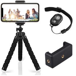 thumbnail for Octopus Small Sponge Tripod Mobile Phone Bluetooth Selfie Device Photo Set Bracket Live Broadcast Versatile Tripod
