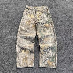 thumbnail for Cross-border factory direct 2024 summer new branch camouflage pants washed old work pants retro casual Joker
