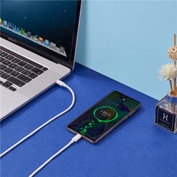 thumbnail for Cabo de carregamento rápido PD macho-macho 3A para celular com carregamento tipo C de 60W, cabo de dados com dupla extremidade CTOC, venda por atacado.