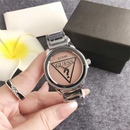 thumbnail for 跨境爆款女士手表粉色问号表盘石英表高档钢带watch小众男款手表