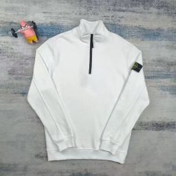 thumbnail for Cross-Border New Stoe Stone Stand Collar Embroidered Compass Half-Zip Long-Sleeved Sweatshirt for Men and Women, Same Style Couple Correct Version