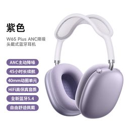 thumbnail for W65 Cross-border Airpods Max Active Noise Cancelling Over-the-Ear Wireless Bluetooth Headset Sports Foldable Large Headphones
