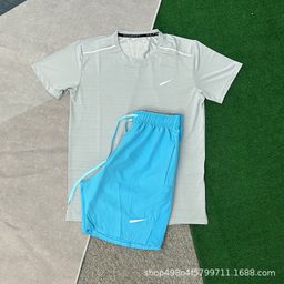 thumbnail for Wholesale new sports foreign trade suits fitness running sets quick drying breathable loose casual short sleeve shorts men's clothing