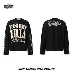 thumbnail for GLFS Fall New Arrivals Preppy Waffle American Alphabet Gothic Street Trendy Brand Long-Sleeved Sweatshirt for Men and Women