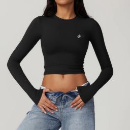 thumbnail for al long sleeve tight sports t-shirt quick-drying yoga clothes Pilates running sports fitness walking top
