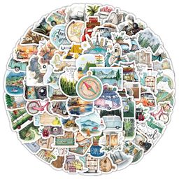 thumbnail for 100 pieces cross-border outdoor travel stickers waterproof removable scooter guitar mobile phone decorative stickers factory wholesale