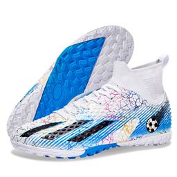 thumbnail for Cross-Border Messi&#039s New High-Top Football Shoes Long Spike Football Shoes Tf Broken Nail Special Training Shoes Football Men&#039s Style