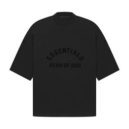 thumbnail for ESSENTIALS HHH multi-thread temporada 10 manga curta preto solto FOG American casual solto verão camiseta tendência