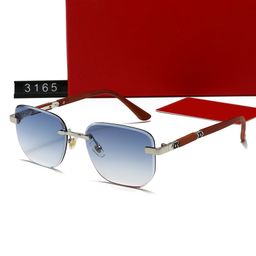 thumbnail for New Rimless Fashion Sunglasses European and American Trendy Cut-Edge Sunglasses Personalized Jelly Color Sunglasses for Men and Women 3165