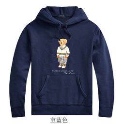 thumbnail for Spring 24 Polo Bear Hooded Ralph Lauren Bear Sweatshirt Men's Winter Top Pullover Hooded Fleece Outer