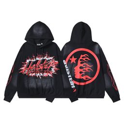 thumbnail for High-Quality European and American Trendy Brand Hellstar Hip-Hop Printed High-Quality Cotton Tops for Men and Women Hip-Hop Hooded Sweatshirts