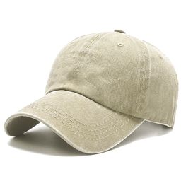 thumbnail for Cross-Border Soft-Top Washable Four-Stitch Baseball Cap with Custom Logo Embroidery, Sunshade, Versatile, Vintage-Style Unisex Duckbill Cap