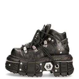 thumbnail for Retro Spanish tank soles, metal high-tops, platform soles, small leather shoes, dark punk pine bottoms, street photography for men and women