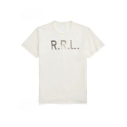 thumbnail for European Size Pure Cotton T-Shirt Fashion Luxury Brand Rrl Letter Printed Loose Sho