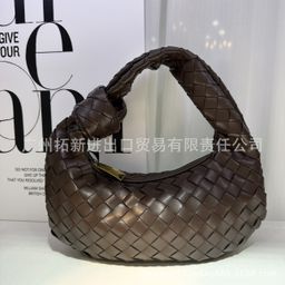 thumbnail for Internet Celebrity's Same Style Cross-Border Hand-Woven Knotted Cloud Bag Handbag Women's Bag Pleated Leather Texture Clutch Bag