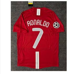 thumbnail for Red Devils Man L Retro 0708 Season Champions League Final Jersey No. 7 Ronaldo No. 10 Rooney Long and Short Sleeve Football Uniform