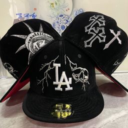 thumbnail for Cross-border trendy cool street baseball, high-quality American style reversed hip-hop hat, youth street dance, big head circumference size flat brim hat