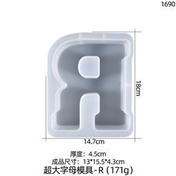 thumbnail for Yu Meiren DIY Cristal epoxi molde 26 Carta Grande decoración de la tabla silicona en stock al por mayor