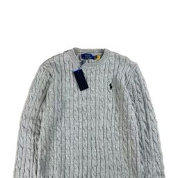 thumbnail for RL Ralph pony logo Paul embroidered crew neck knit sweater men's autumn and winter warm twist couple pullover sweater women