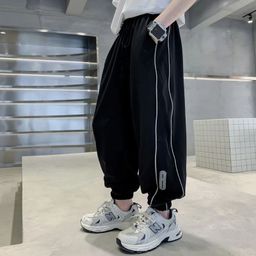 thumbnail for Summer children's clothes, boys' pants, mosquito pants, children's thin loose middle and large children's new casual summer pants, ice silk pants