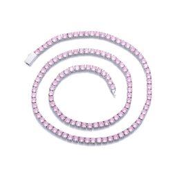 thumbnail for European and American cross-border 4mm zircon tennis ball necklace jewelry for women and men, full diamond chain jewelry wholesale, light luxury niche
