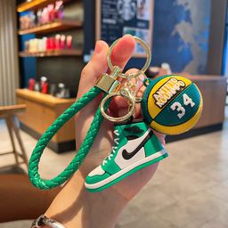 thumbnail for New creative basketball shoes keychain exquisite pendant couple schoolbag car key chain ornaments gift wholesale