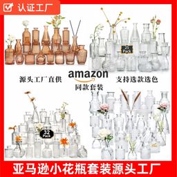 thumbnail for Foreign Trade Transparent Small Vase Ornament INS Style High Aesthetic Set Wholesale Vintage Glass Vase High-End Ornament
