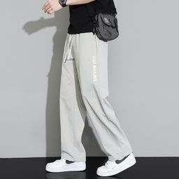 thumbnail for Men's Breathable Men's Pants Ice Silk Pants Summer Casual Pants Men's Pants Spring plus size Quick-drying Sports Thin Elastic