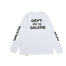 thumbnail for European and American cross-border fashion brand gallery dept letter printing men's and women's loose cotton long-sleeved round neck T-shirt