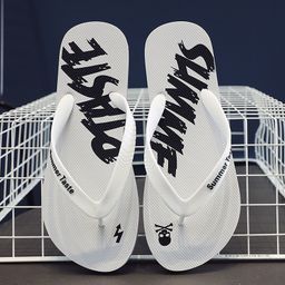 thumbnail for Men&#039s Summer Slippers Wear-resistant Outer Wear 2024 New Style Clip Flip-flops Trendy Casual Non-slip Thick Bottom Beach Sandals