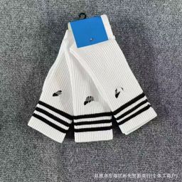 thumbnail for Suwan Adi meias esportivas de três folhas, meias da moda de cano médio, meias de algodão com três listras, meias de estudante, meias estilo universitário para jovens