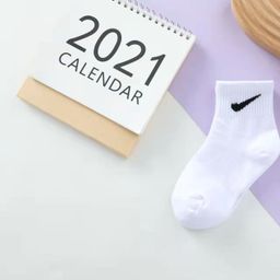 thumbnail for Nk Children's Socks for Ages 1-12, Mid-High Tube Sports Casual Versatile Breathable Sweat-Absorbing Cotton Socks, Big Brand Trefoil Trendy Socks