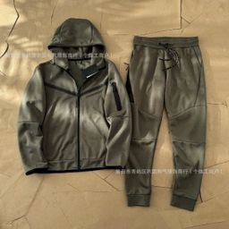 thumbnail for Spring Fall 2024 Casual Sports Cotton Air Layer Hooded Zip Cardigan Men's Jacket 490 Coat