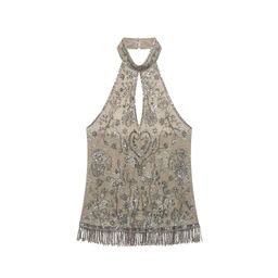 thumbnail for Cross-border Foreign Trade 2026 European and American Style Fashion Women's Sexy Backless Beaded Halter Collar Top 4813804