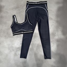 thumbnail for Cross-Border Al Brand Multi-Line Yoga Set Women's Fitness Clothing Tight-Fitting High-Waisted Yoga Pants Sports Two-Piece Set